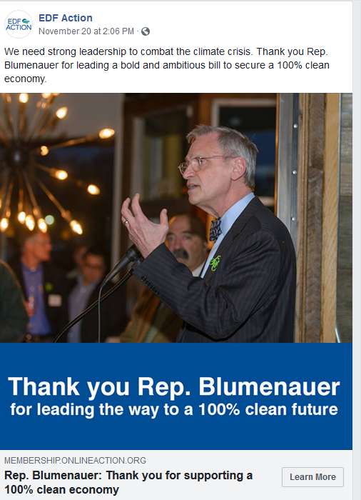 Thank You, Rep. Blumenauer