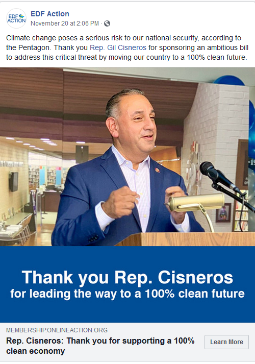 Thank You, Rep. Cisneros 