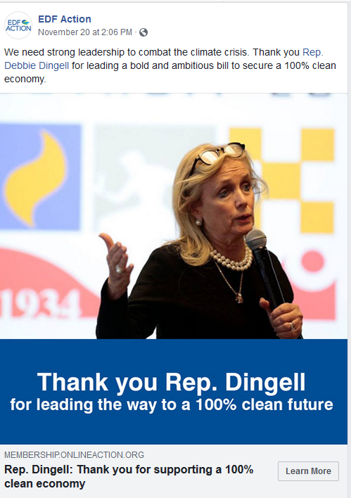 Thank You, Rep. Dingell