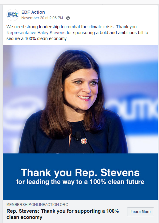 Thank You, Rep. Stevens