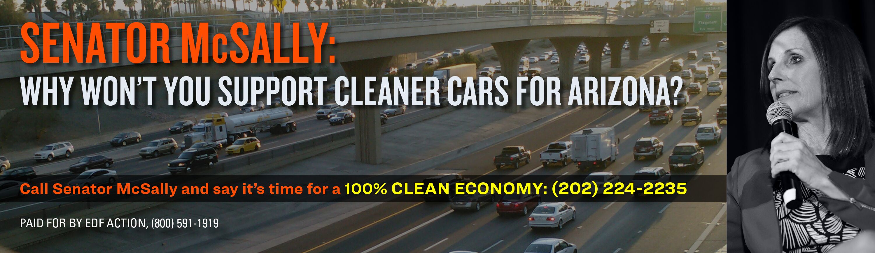 Senator McSally, why won't you support clean cars.