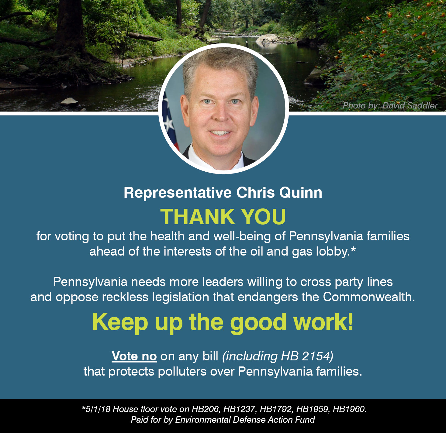 Thank You, State Rep. Quinn 