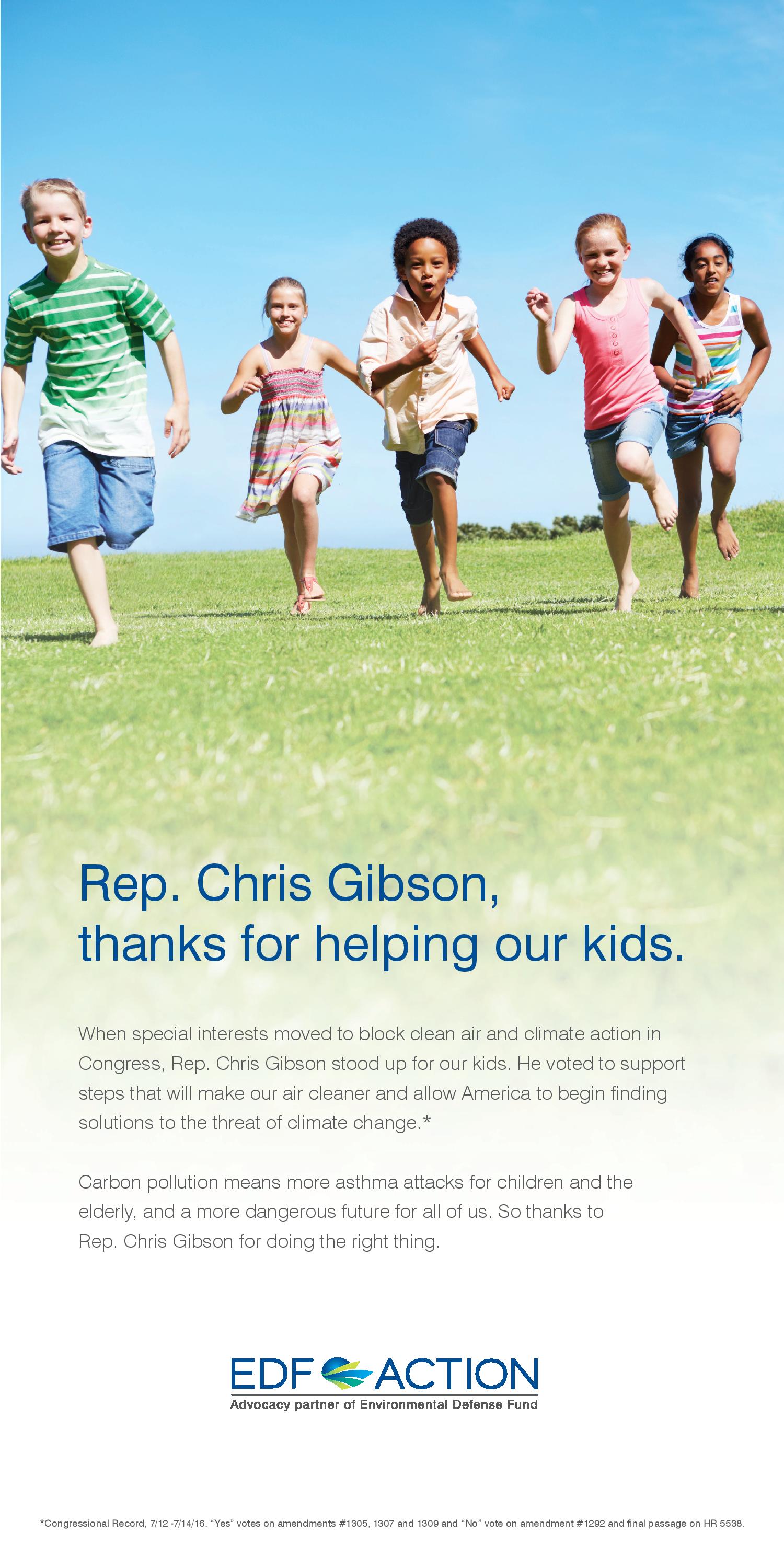 Thank You, Rep. Gibson