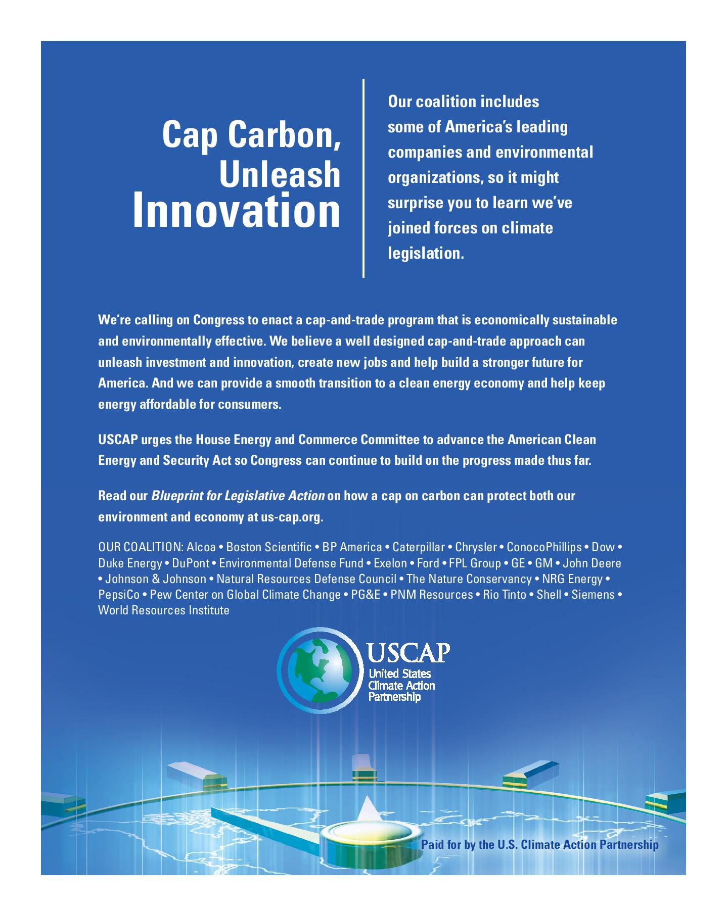 Cap Carbon, Unleash Innovation