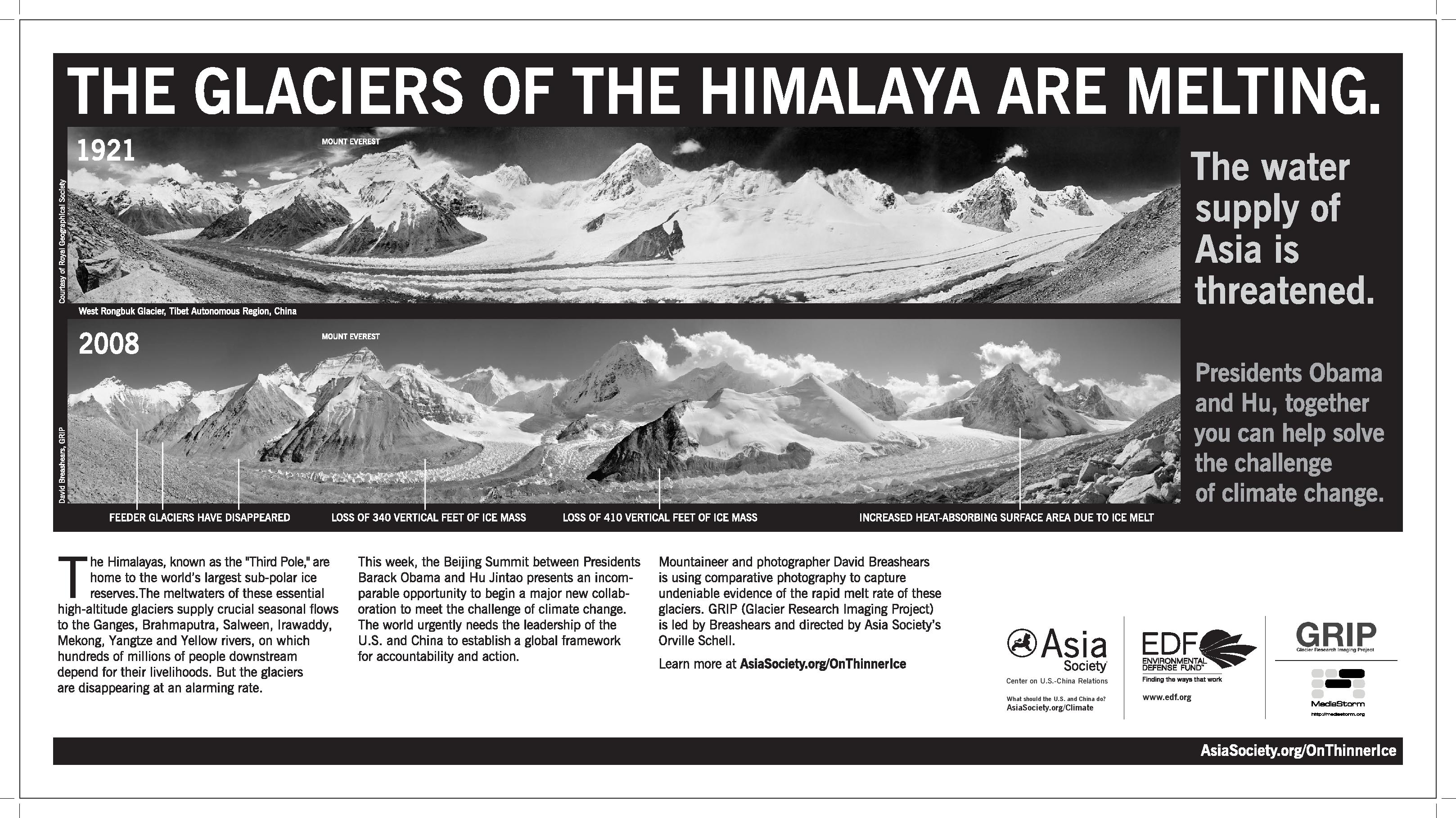 The Glaciers of the Himalaya are Melting
