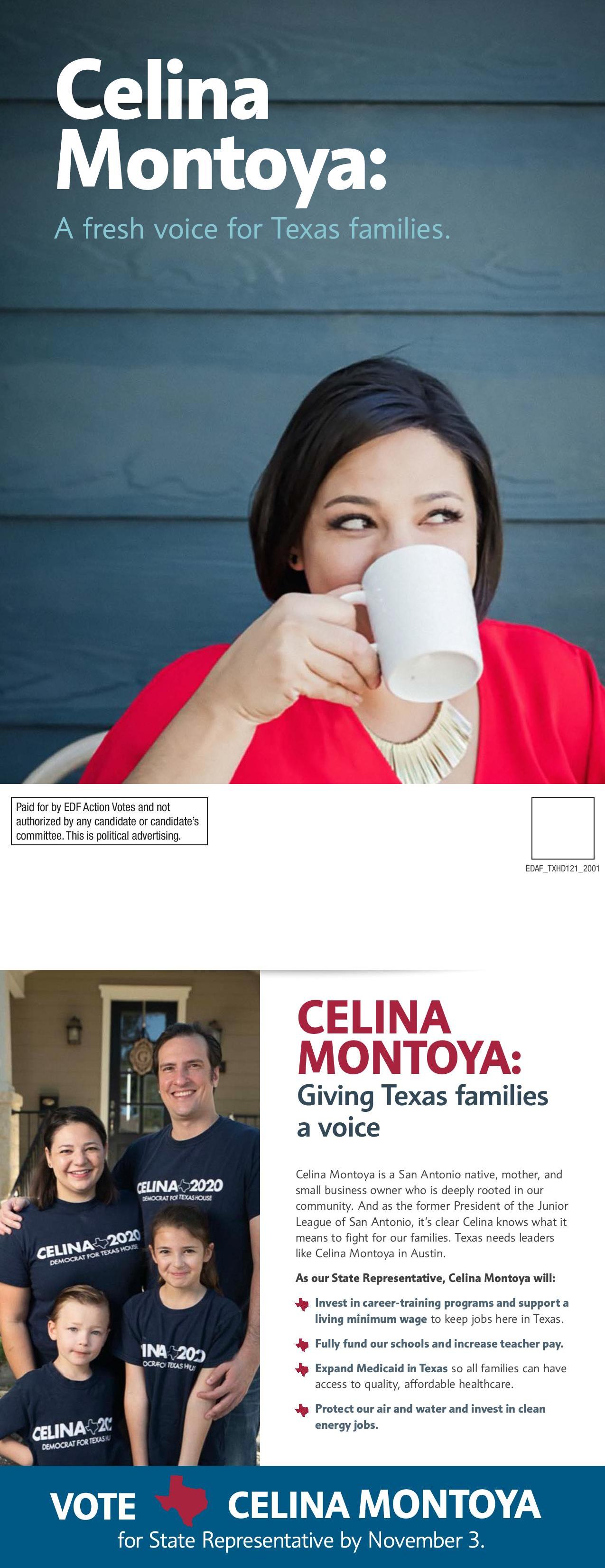 Mail piece for Celina Montoya