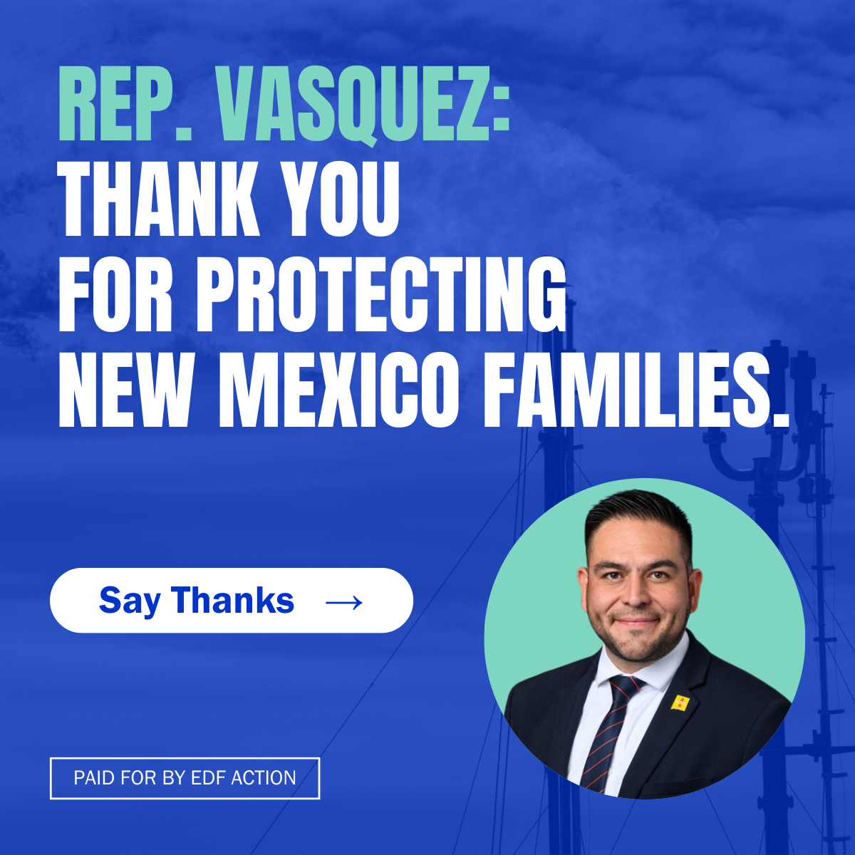 Thank You Rep. Vasquez